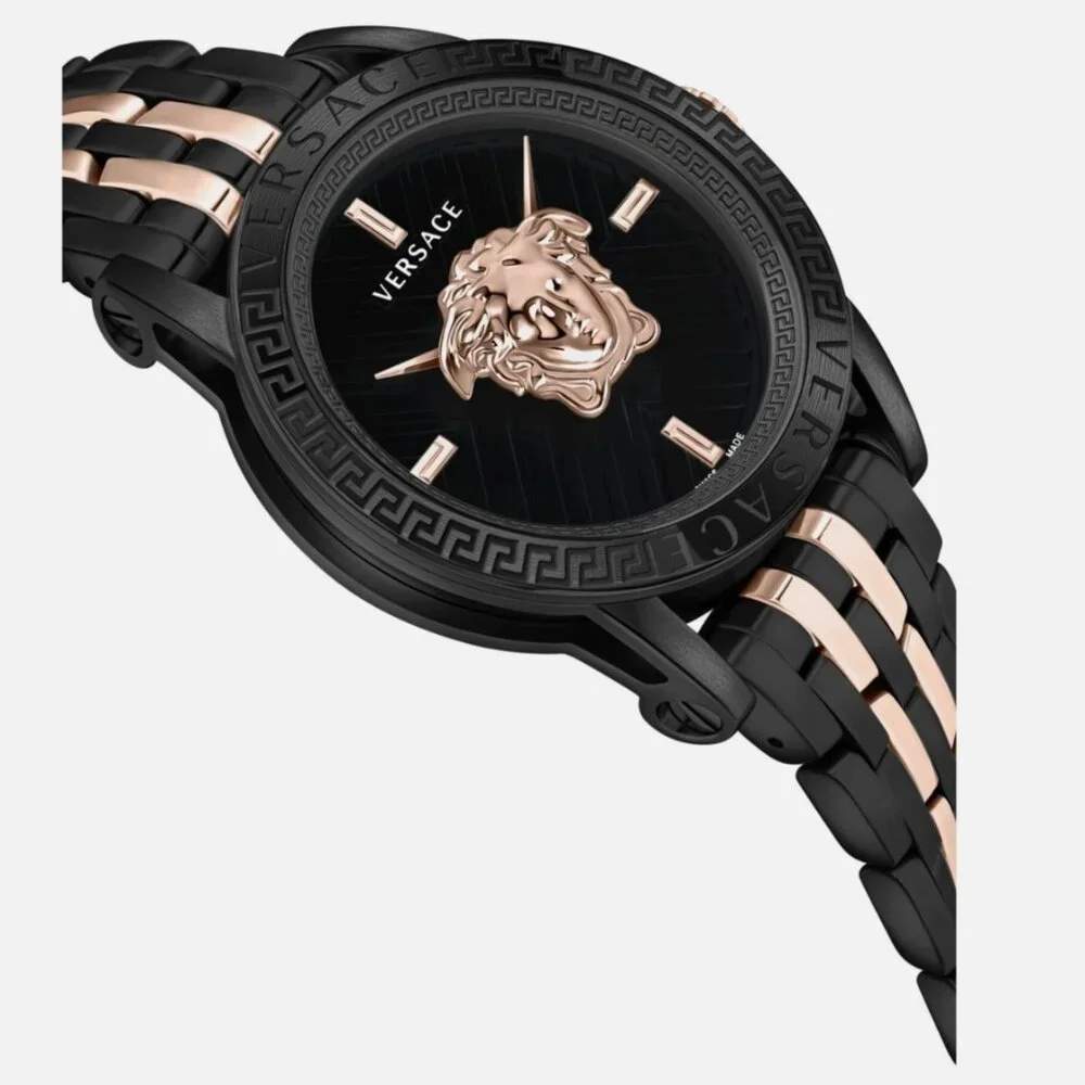 Versace Mens Two Tone 43mm Bracelet Watch